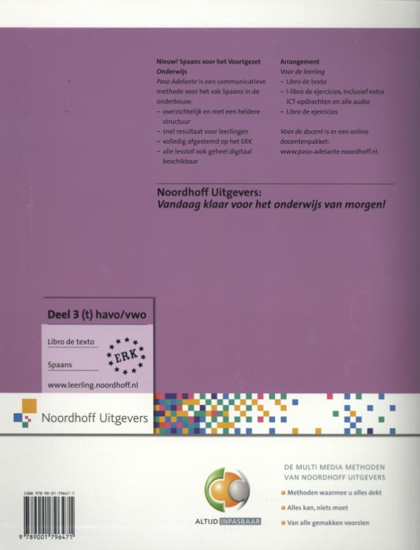 Achterkant van 3(t)havo/vwo libro de texto