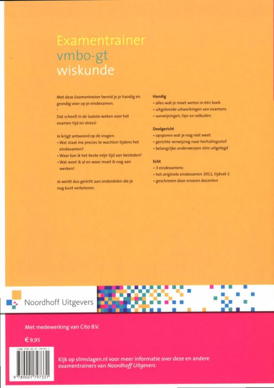 Achterkant van Examentrainer