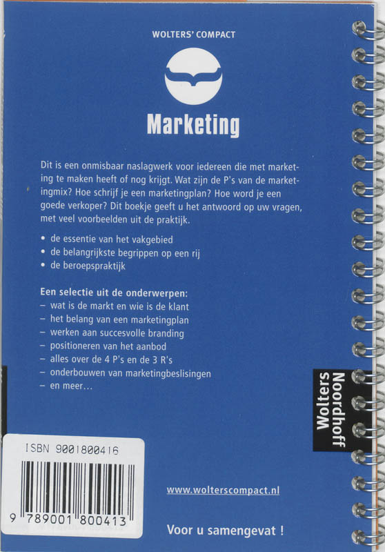 Achterkant van Marketing