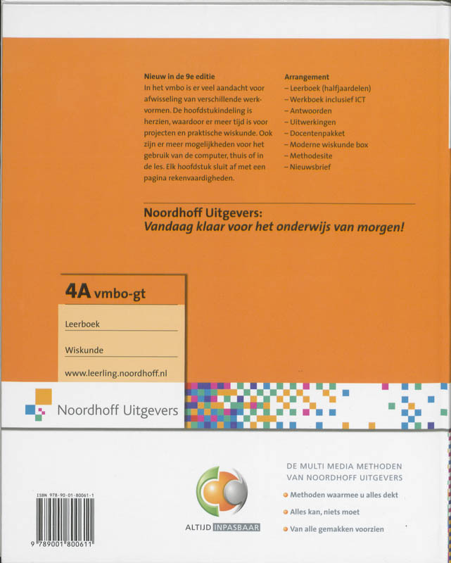 Achterkant van Leerboek
