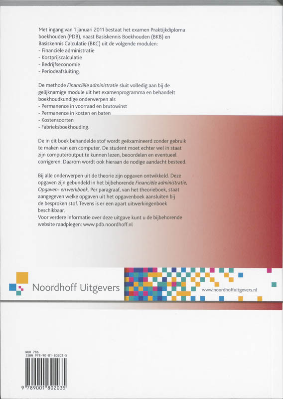 Achterkant van Financiële administratie