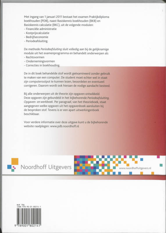 Achterkant van Periodeafsluiting