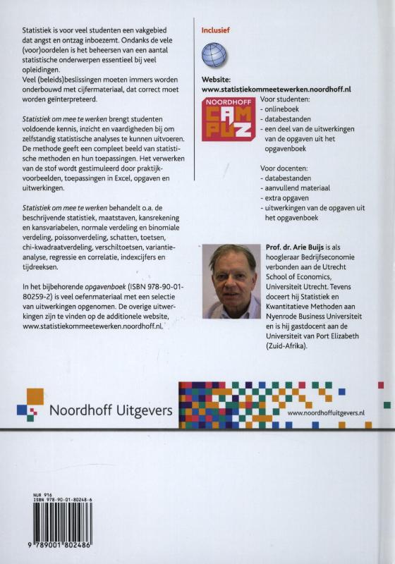 Achterkant van Statistiek om mee te werken