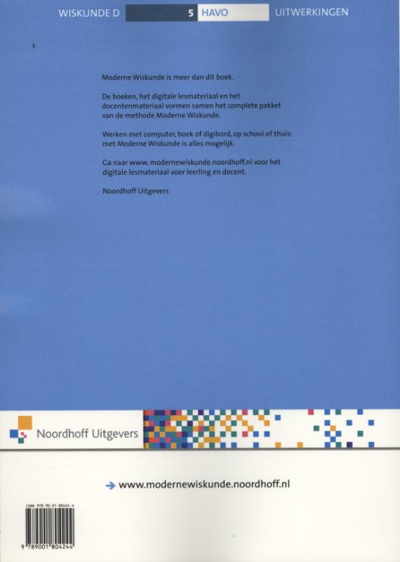 Achterkant van Uitwerkingen bij
