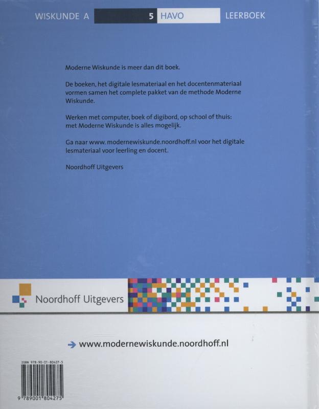 Achterkant van 5 havo A
