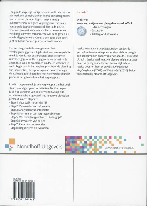 Achterkant van Zo maak je een verpleegplan!