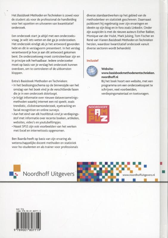 Achterkant van Basisboek methoden en technieken