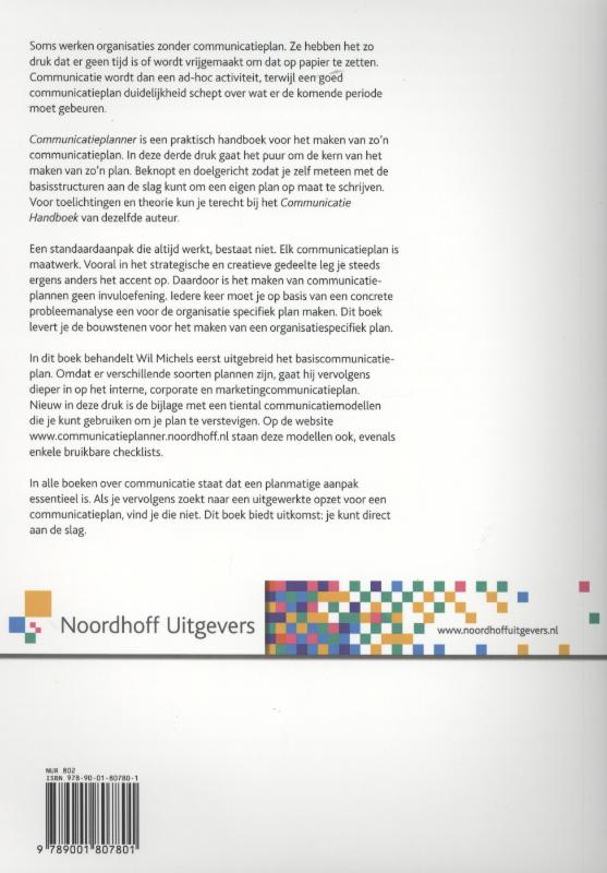 Achterkant van Communicatieplanner