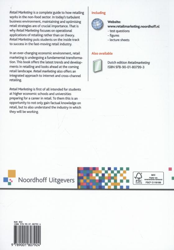 Achterkant van Retail marketing