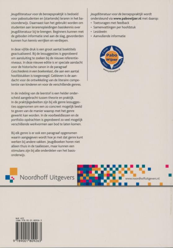 Achterkant van Jeugdliteratuur voor de beroepspraktijk