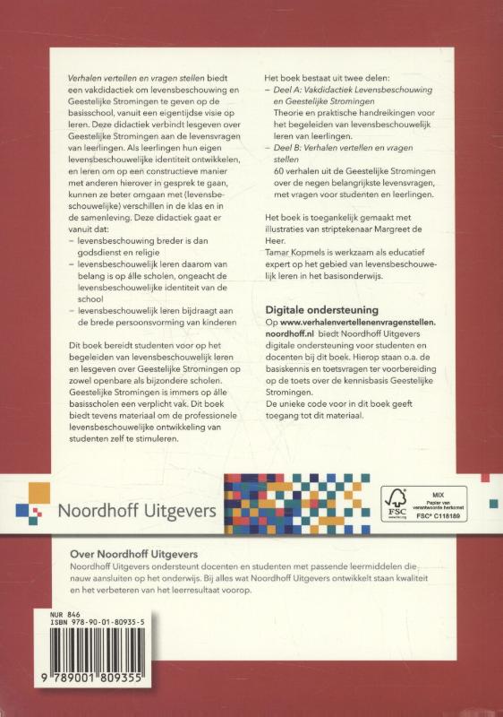 Achterkant van Verhalen vertellen en vragen stellen