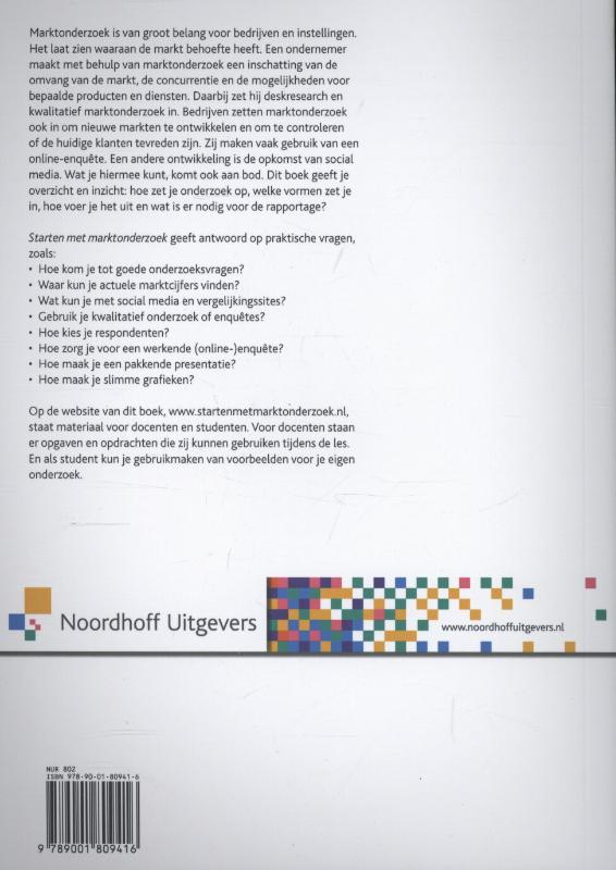 Achterkant van Starten met marktonderzoek