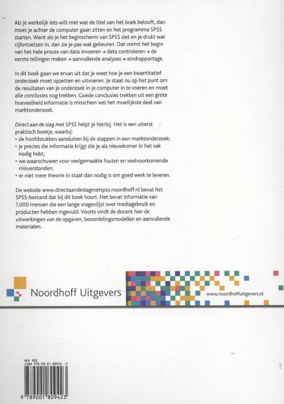 Achterkant van Direct aan de slag met SPSS