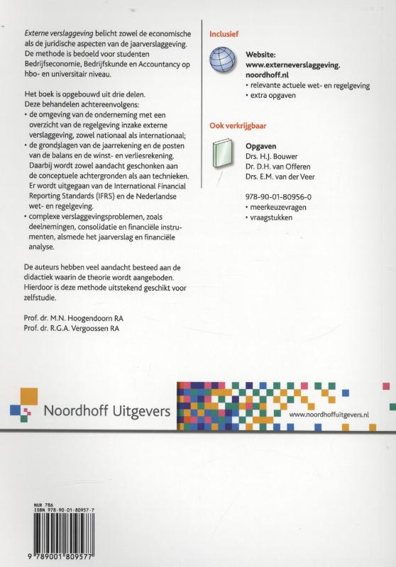 Achterkant van Externe verslaggeving