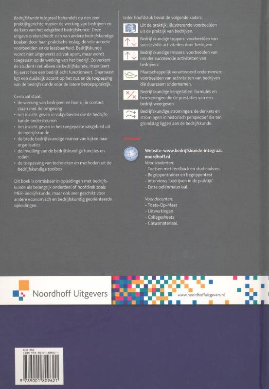 Achterkant van Bedrijfskunde integraal