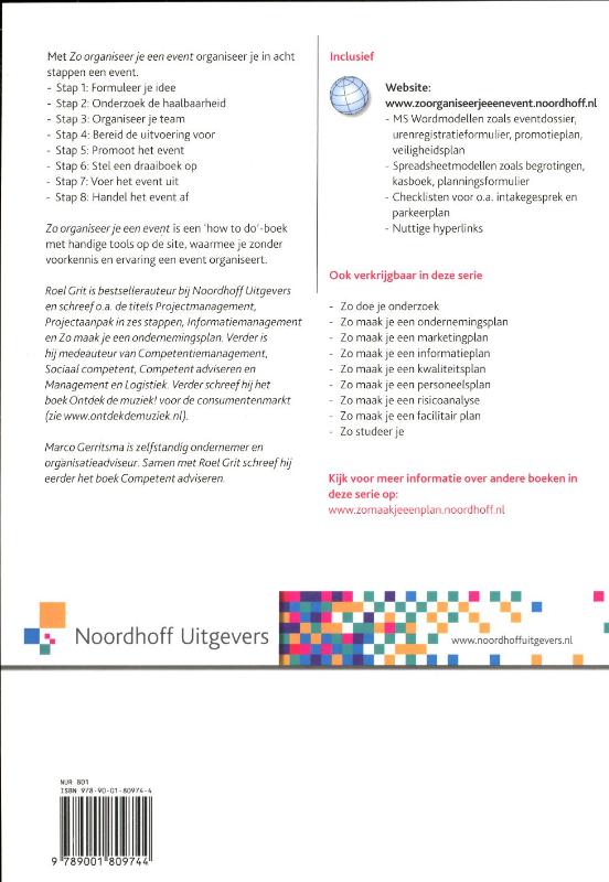 Achterkant van Zo organiseer je een event