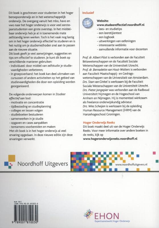 Achterkant van Studeer Effectief