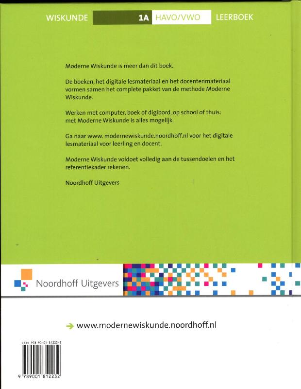 Achterkant van leerboek