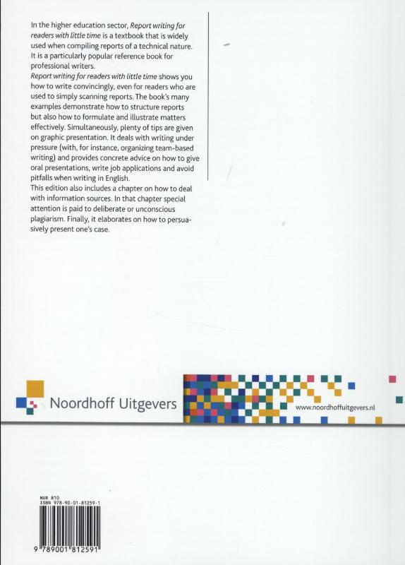 Achterkant van Report writing for readers with little time