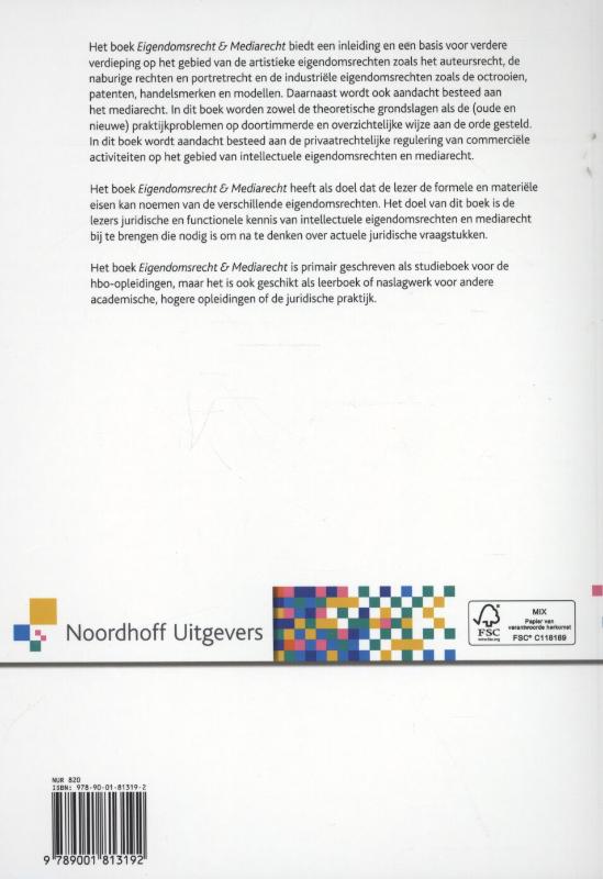 Achterkant van Eigendomsrecht & mediarecht