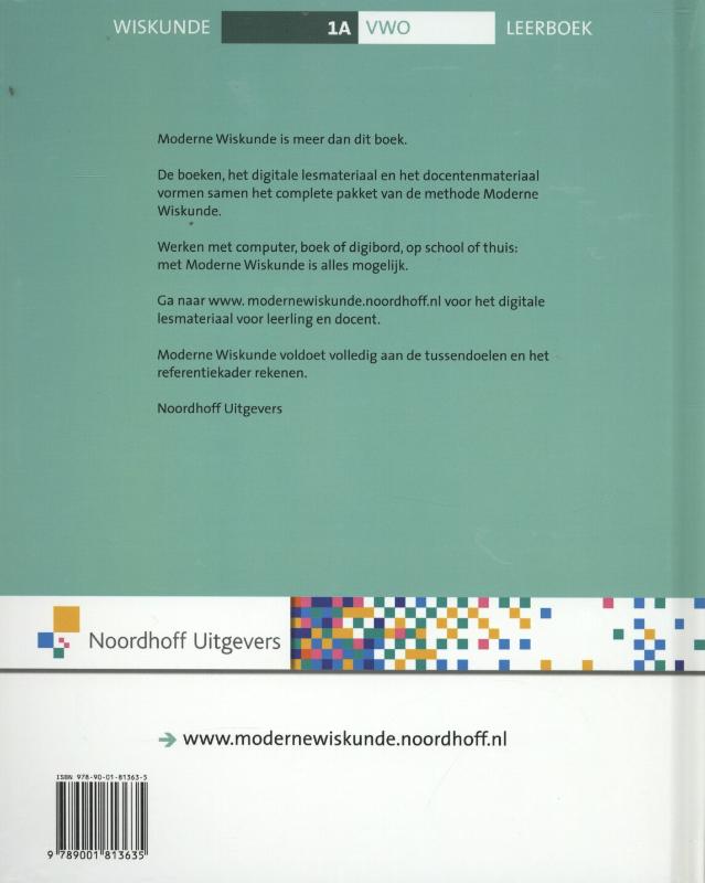 Achterkant van 1A vwo
