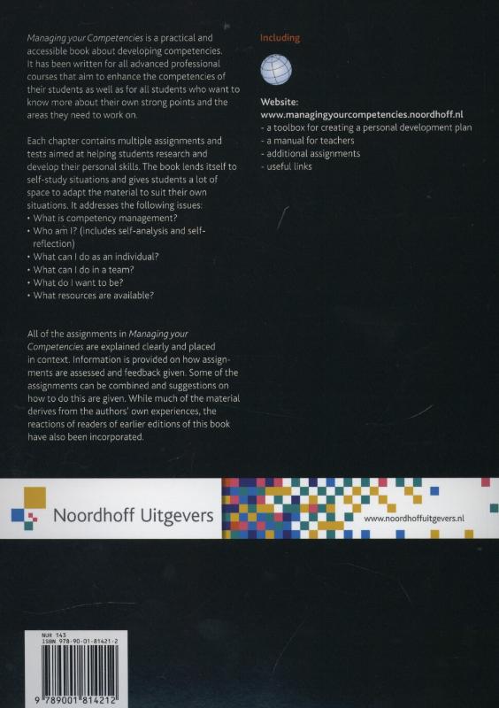 Achterkant van Managing your competencies