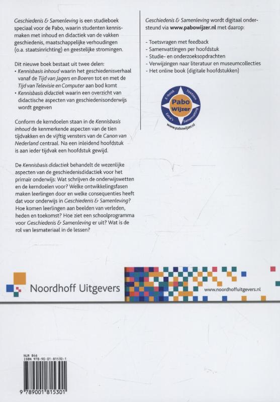 Achterkant van Geschiedenis en samenleving