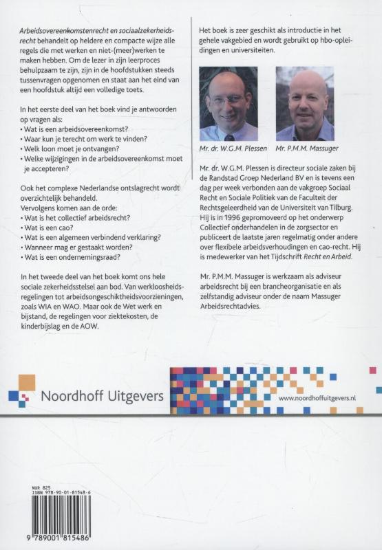 Achterkant van Arbeidsovereenkomstenrecht en sociaalzekerheidsrecht