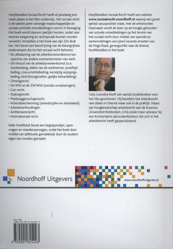 Achterkant van Arbeidsrecht editie 2013