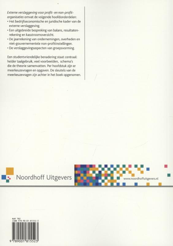 Achterkant van Externe verslaggeving voor profit-en non- profitorganisties