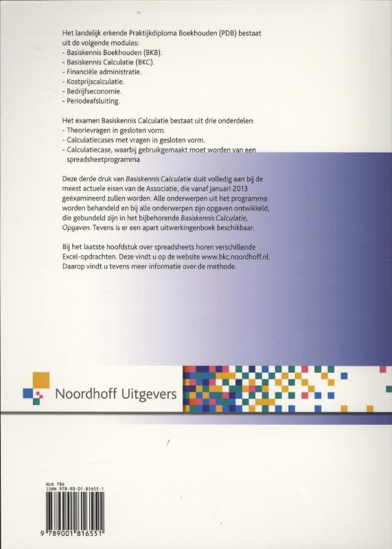 Achterkant van Basiskennis calculatie