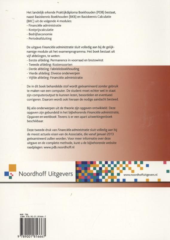 Achterkant van Financiele administratie