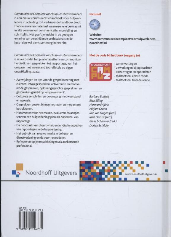 Achterkant van Studieboek voor het hbo met theorie, praktijkvoorbeelden en opdrachten