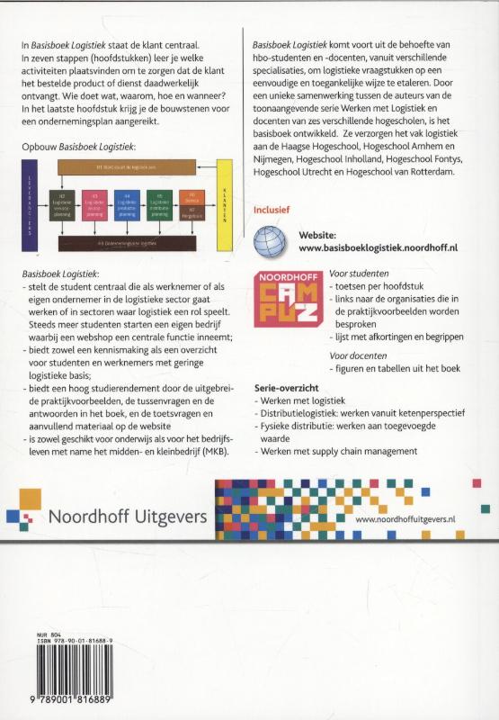 Achterkant van Basisboek logistiek