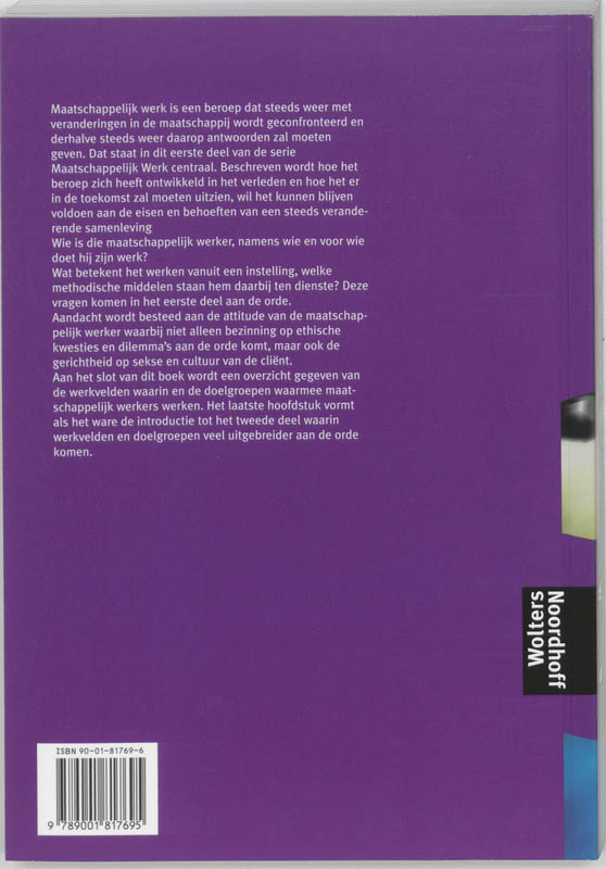 Achterkant van Maatschappelijk werk