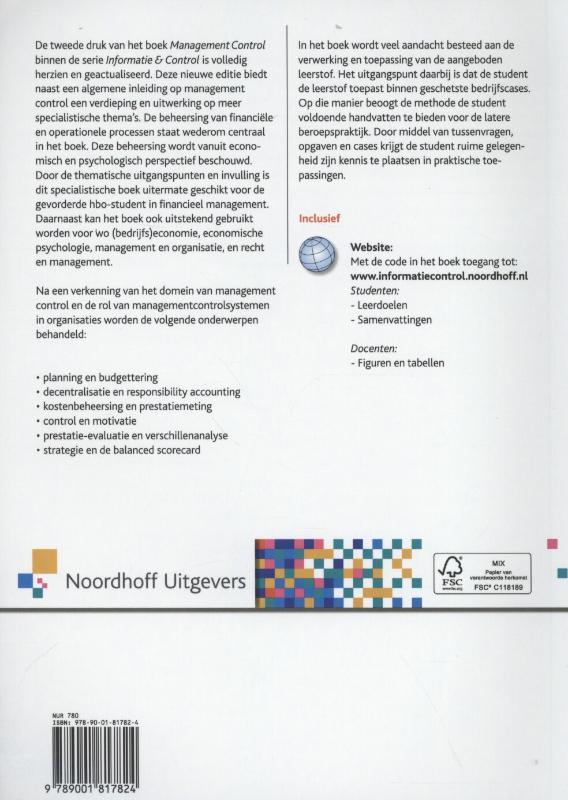 Achterkant van Management control