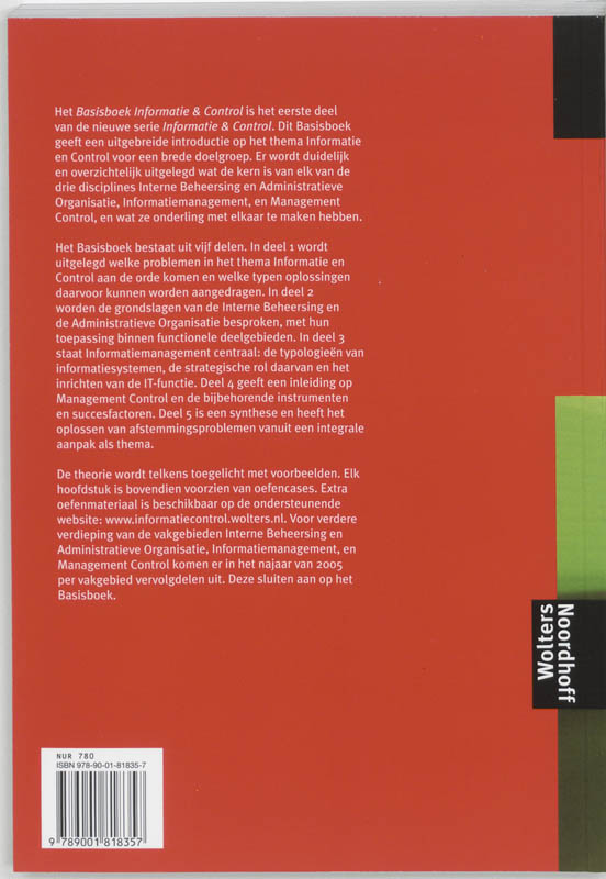 Achterkant van Basisboek Informatie & Control