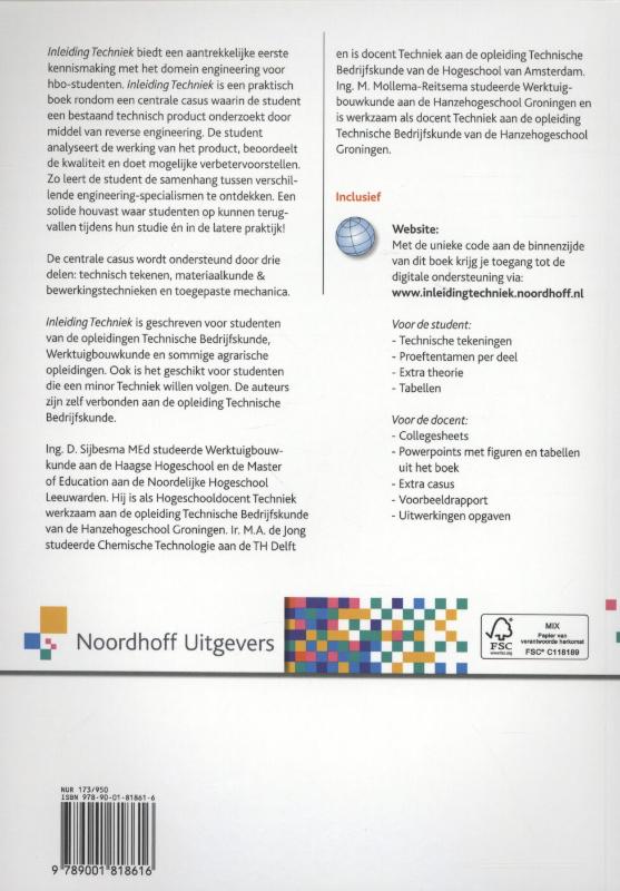 Achterkant van Inleiding techniek