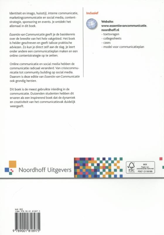 Achterkant van Essentie van communicatie