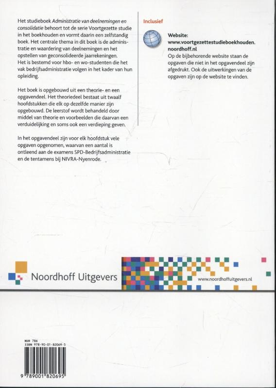 Achterkant van Administratie van deelnemingen en consolidatie