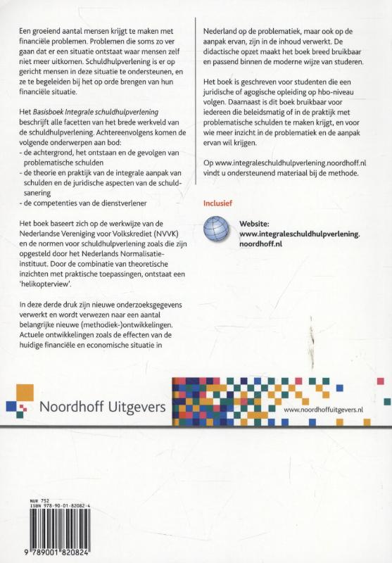 Achterkant van Basisboek integrale schuldhulpverlening