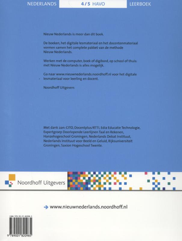 Achterkant van Leerboek