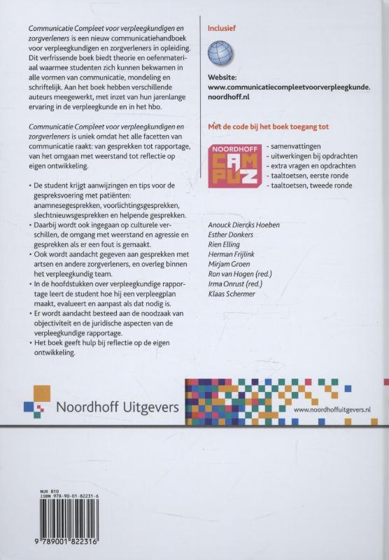 Achterkant van studieboek voor het hbo met theorie, praktijkvoorbeelden en opdrachten