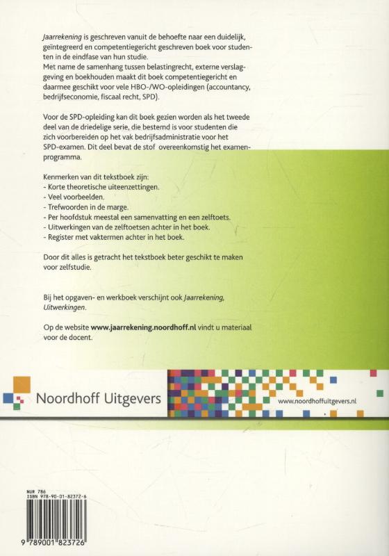Achterkant van Jaarrekening