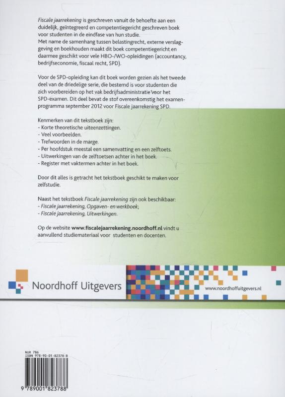 Achterkant van Fiscale jaarrekening