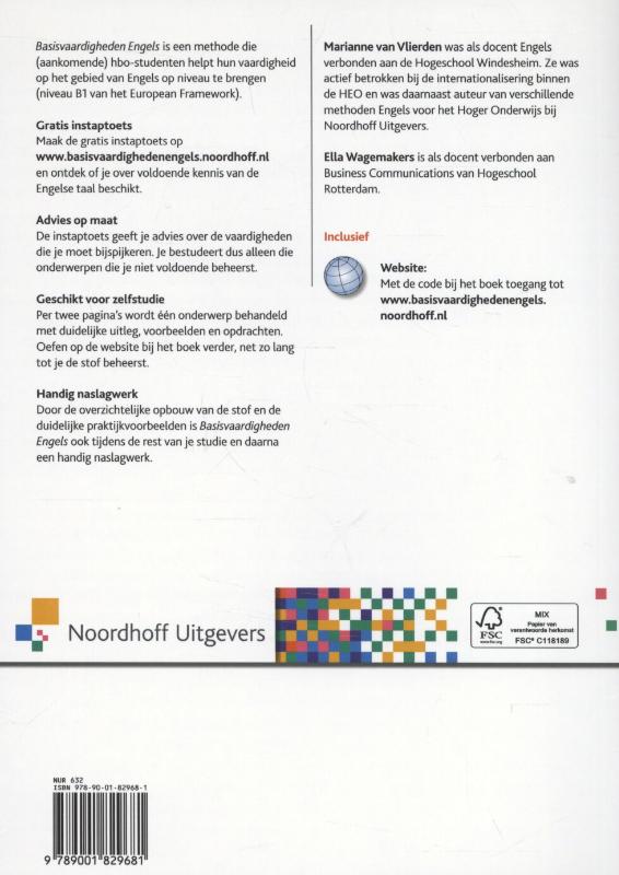 Achterkant van Basisvaardigheden Engels