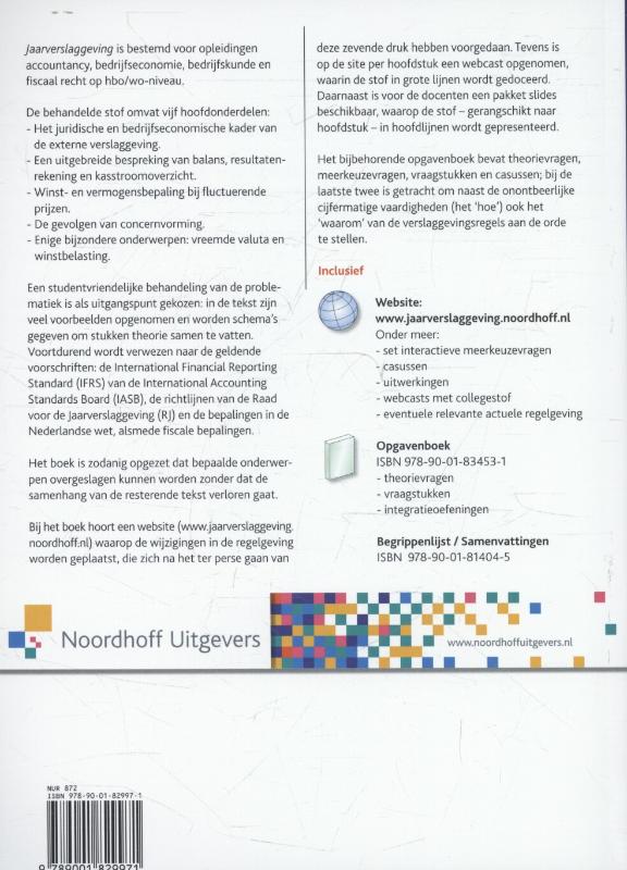 Achterkant van Jaarverslaggeving
