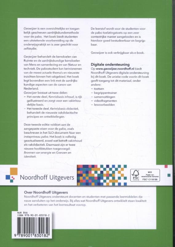 Achterkant van Geowijzer
