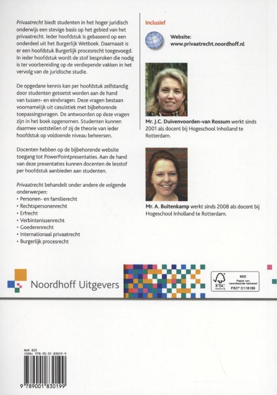 Achterkant van Privaatrecht