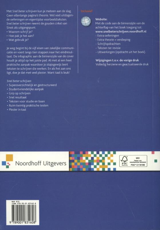 Achterkant van Snel beter schrijven